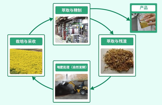 萃取残渣的循环利用